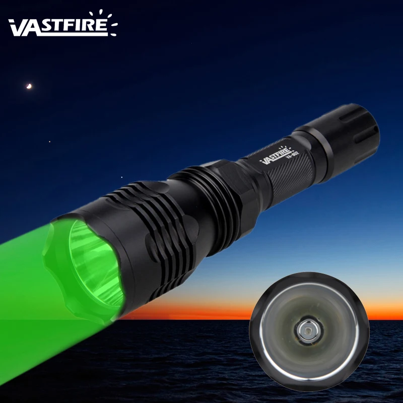 400 Yard 600 LM Waterproof hunting Flashlight Green Light Lantern Portable Tactical Light use