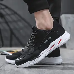 2019 новые мужские кроссовки для бега уличные спортивные дышащие кроссовки однотонные Модные Повседневные туфли обувь для мужчин