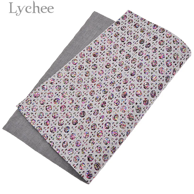 Lychee 1 шт. A4 Блестящий горошек искусственная кожа PU Ткань Высокое качество