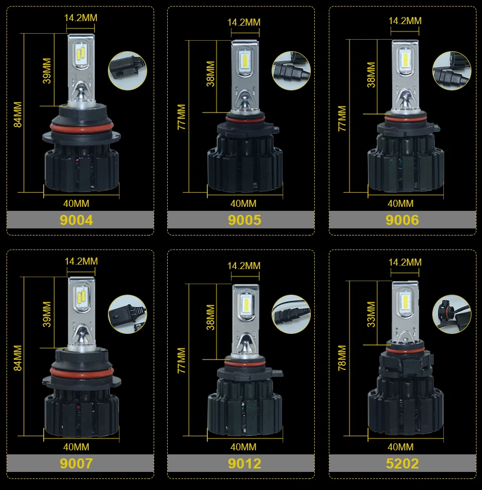 12V светодиодный автомобильный светильник лампочка H7 9006 HB3 H4 6000 К автомобилей головной светильник 12000LM H11 9005 HB4 9012 9007 H13 для BMW, Audi, Volkswagen. ETC