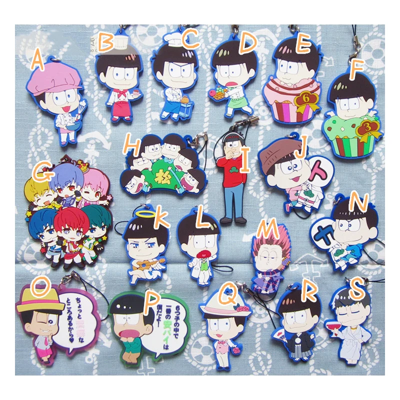 

1pcs Osomatsu Family Anime Keychain Osomatsu-san Karamatsu Choromatsu Ichimatsu Jyushimatsu Keyring Portachiavi Llaveros