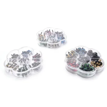 

1 Box 70pcs 7 Colors 8mm 10mm 12mm Safety Eyes Box for Teddy Bear Stuffed Toy Snap Animal Puppet Doll Craft DIY Doll Accessories