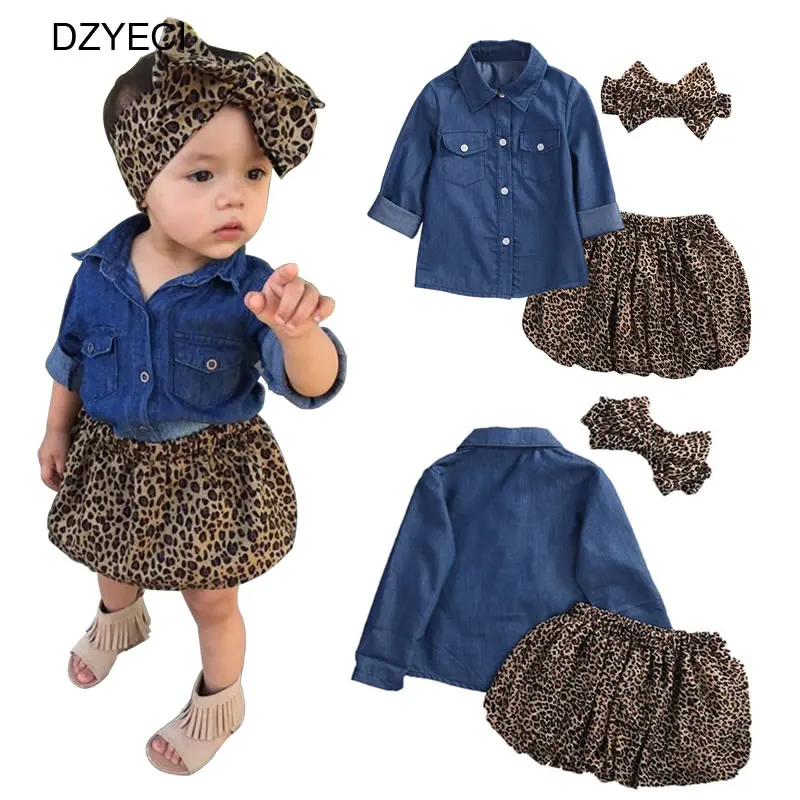 DZYECI Newest Kid Baby Girl Denim Set Clothes New Children Full Jeans