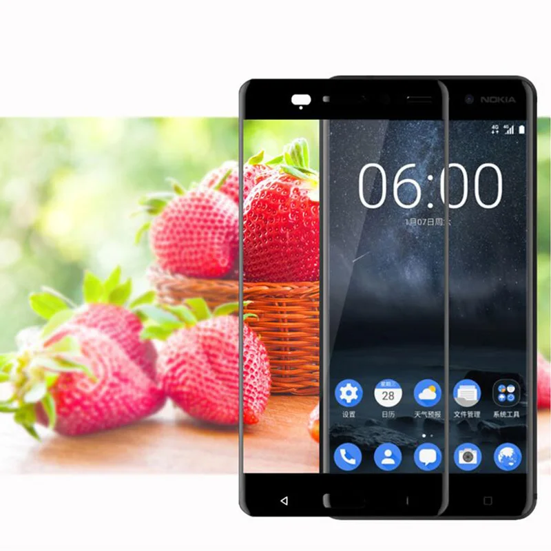 2.5D HD прозрачное закаленное стекло для Nokia 5 6 3 7Plus X6 полное покрытие Защита экрана