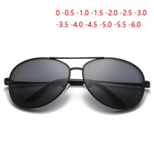 Диоптрия SPH 0-0,5-1-1,5-2-2,5-3-3,5-4-4,5-5-5,5-6,0 готовые близорукость солнцезащитные очки для мужчин и женщин близорукие очки F195