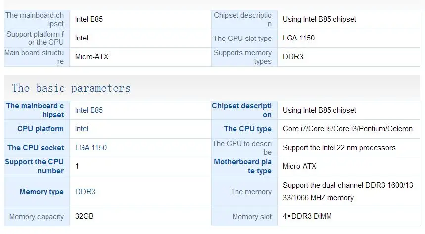 Используется, для ASUS B85M-E материнской B85 разъем LGA 1150 i7 i5 i3 DDR3 32 г SATA3 USB3.0 Micro-ATX