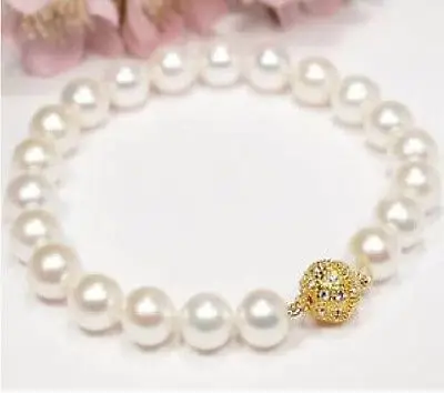 

Free shipping hot sale Women Bridal Wedding Jewelry >> Genuine 11-12mm white AAA+ south sea natural pearl bracelet 7.5-8