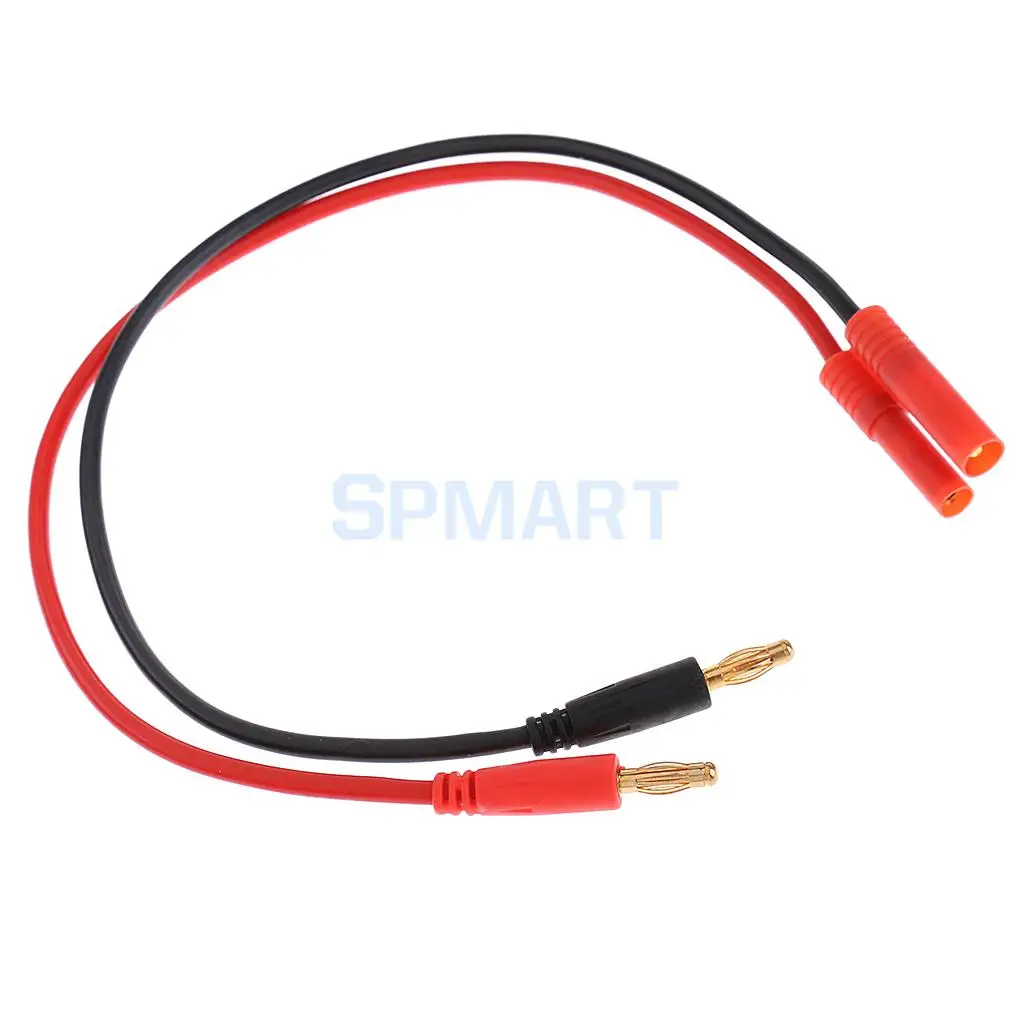 4.0 HXT Banana Charging Connector to 4mm Banana Plug Cable Adapter Lipo Battery 14AWG Lead 300mm