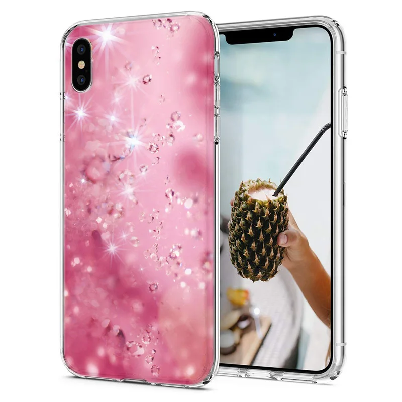 Funny Soft TPU For iPhone 6 7 8/Plus X XS XR Max Case Covers Colorful Silicon Drawing Painted Clear Silicone Capa Cover 0211 |