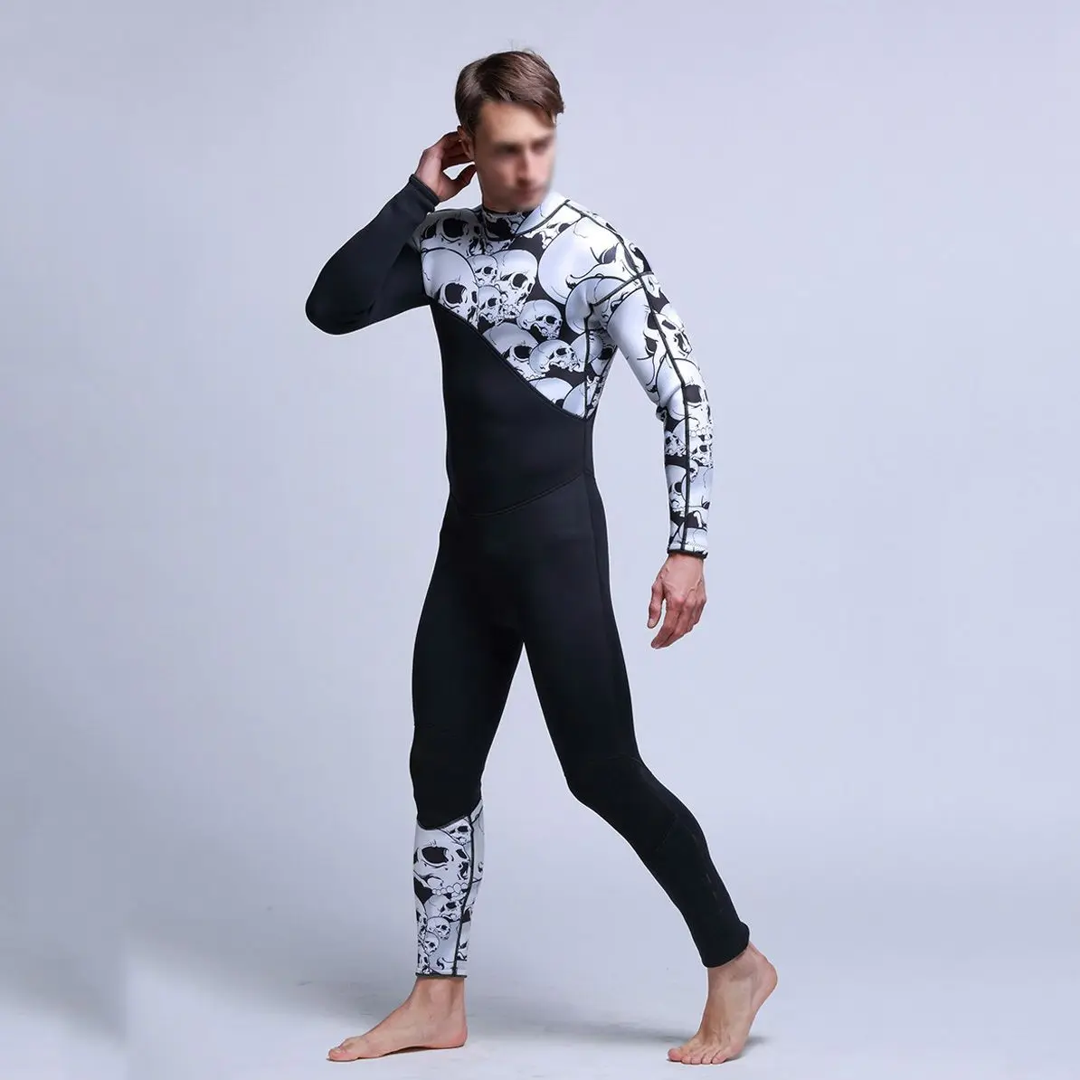 Man Siamese Diving Suit Long sleeved Surf Wear Personalized Wetsuit Male Free Diving Suit