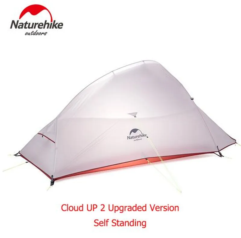 Naturehike Outdoor 2 Person Camping Tent 20D Nylon Silicone Ultralight Tent With Mat For Couple Hiking Trip Cloud Up 2 Update