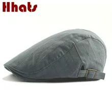 Который в душе Хлопок Полосатый Летний берет для женщин Регулируемый для мужчин duckbill Солнцезащитная шляпа Винтажный французский стиль плоская кепка bone gorras