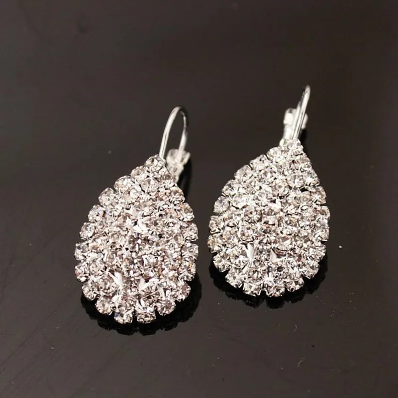 Fashion jewelry earrings popular rhinestone natural stone women earings