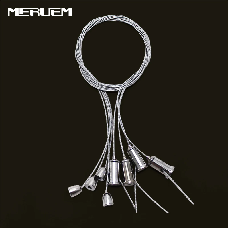 

4 pcs/lot 1.2m steel cable Wire rope For lifting/hanging various panel lights 300*600,300*1200,600*600 mounted without ceiling