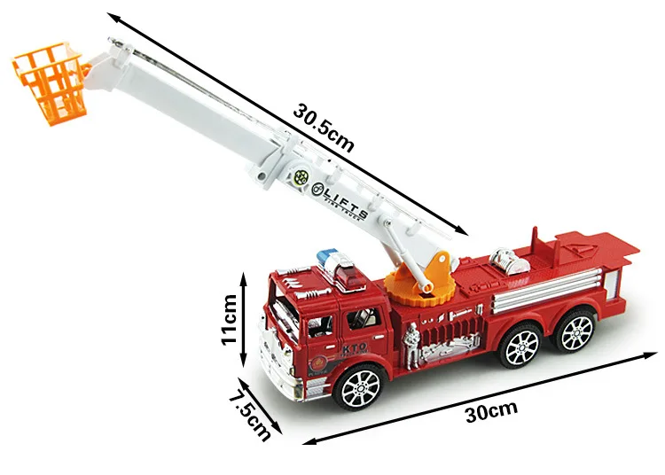 Детская игрушка «пожарная машина» модель автомобиля лестница грузовик пожарная машина denggao автомобиль Акустооптический ВОИН автомобиль 30 см