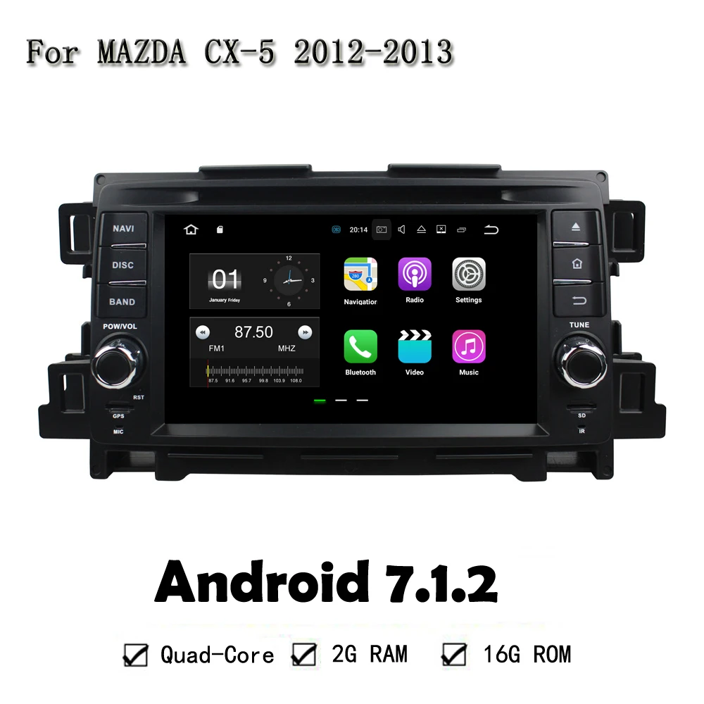 7 Quad Core Android 7 1 2 Car font b GPS b font Navi Head Unit