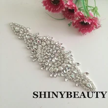 ShiDianYi серебряные стразы аппликация пояс невесты кристалл жемчуг ленты свадебная одежда подружки невесты платья 10PCS-RA121-Y515