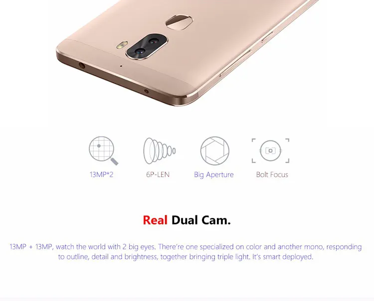 Coolpad Cool 1 C103 4GB RAM 32GB ROM Qualcomm Snapdragon 652 1.8GHz Octa Core 5.5 Inch FHD Screen Dual Camera Android 6.0 4G LTE Smartphone