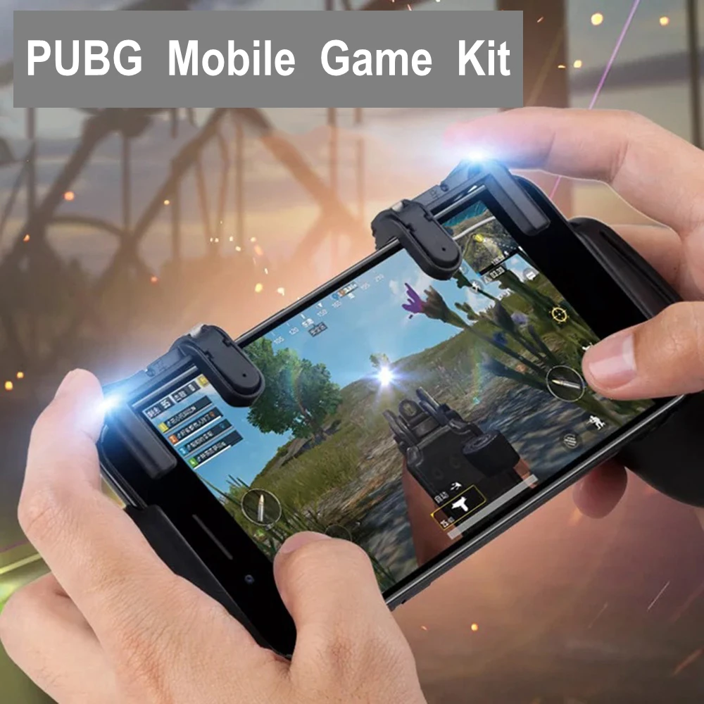 PUBG Mobile Game Pad Controller with L1 R1 Triggers PUGB Phone Gamepad L1R1 Buttons Shooting Gaming Gamepads for iPhone Android PUBG Mobile Game Pad Controller with L1 R1 Triggers PUGB Phone Gamepad L1R1 Buttons Shooting Gaming Gamepads for iPhone Android