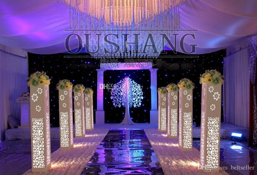 1 M Wide Shiny Wedding Decor Mirror Carpet Aisle Runner With Gold