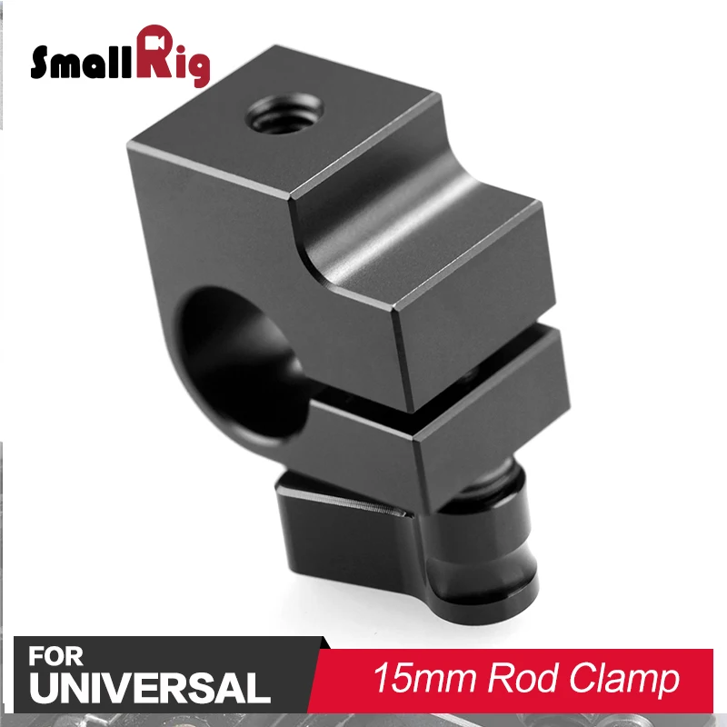 

SmallRig DSLR Camera Rig 15mm Rod Clamp Rail Block Single Railblock With 1/4 Thread Holes for Microphoen Monitor Attach 842