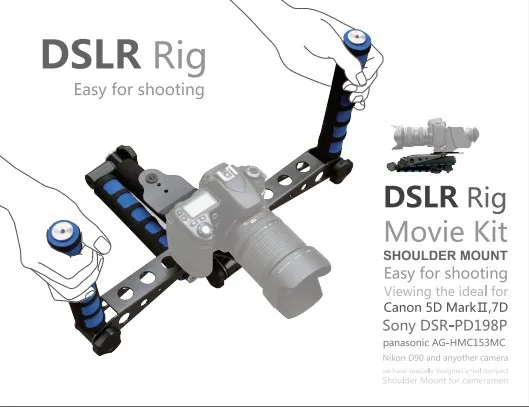 DSLR Rig Movie Kit плечевой держатель легко для съемки камеры/DV 6D 5D Mark III 5DIV 6D D810 D610 D700 D800