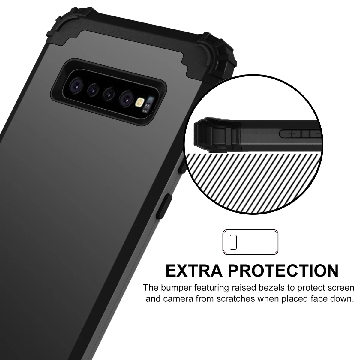 Для samsung Galaxy S10 S9 S8 Plus Note 9 чехол Полный Корпус чехол 3 в 1 Гибридный Жесткий ПК и мягкий силиконовый сверхпрочный бампер