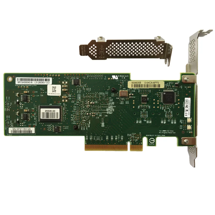 Eastforfuy Avago LSI MegaRAID SAS 9240-8i 8 портов без кэша SFF8087 6 ГБ RAID0.1.5 PCI-E 2,0X8 карта контроллера