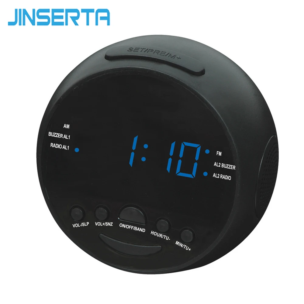 JINSERTA AM/FM Radio LED Digital Display Screen sleep/snooze Function