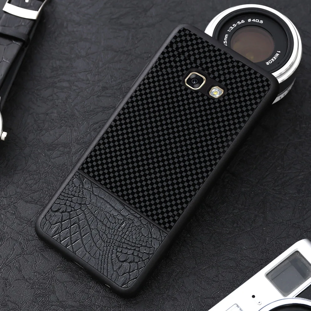 

MCMEME For Case Samsung Galaxy A5 A3 2017 Luxury PC Plastic Hybrid Crocodile PU Leather Cover Case For Samsung A5 A520F A7 2017