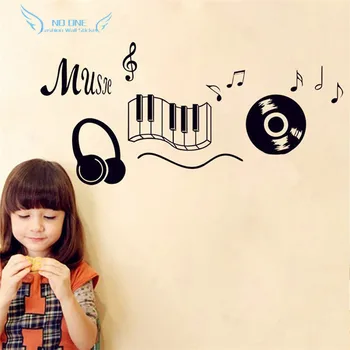 

Music Musical Notation Removable Vinyl Wall Stickers Home Decor Stikers For Wall Decoration Mural Art Endless Love Of Music DIY