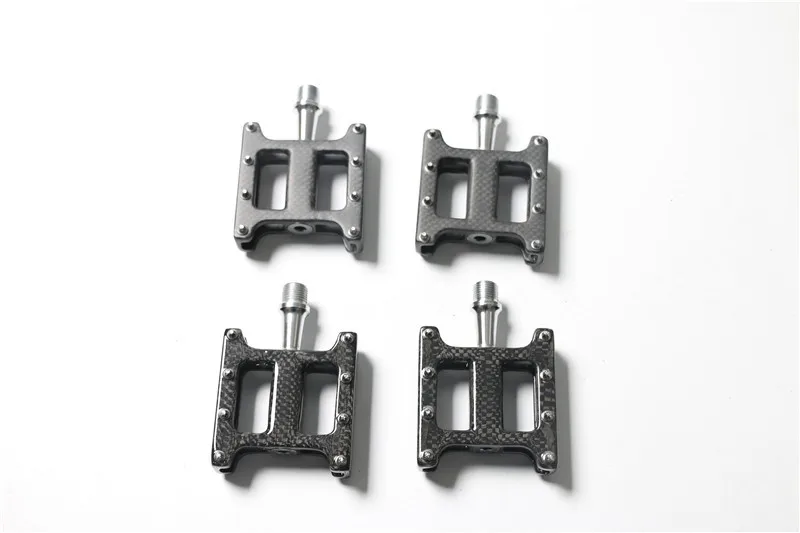 

No Logo Carbon Fibre Bike Pedals Molybdenum Steel Axle MTB Mountain Road Bike Fixed Gear Bicycle Pedal 3K Gloss/Matte Black