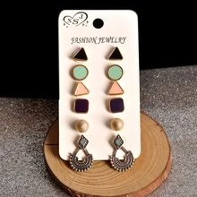 Новая мода для женщин ювелирные изделия из мультфильма «Холодное сердце» ; розовый, черный, фиолетовый, серьги-гвоздики красивый mashup 6 пар/компл., высокое качество, прекрасный подарок, 1 шт