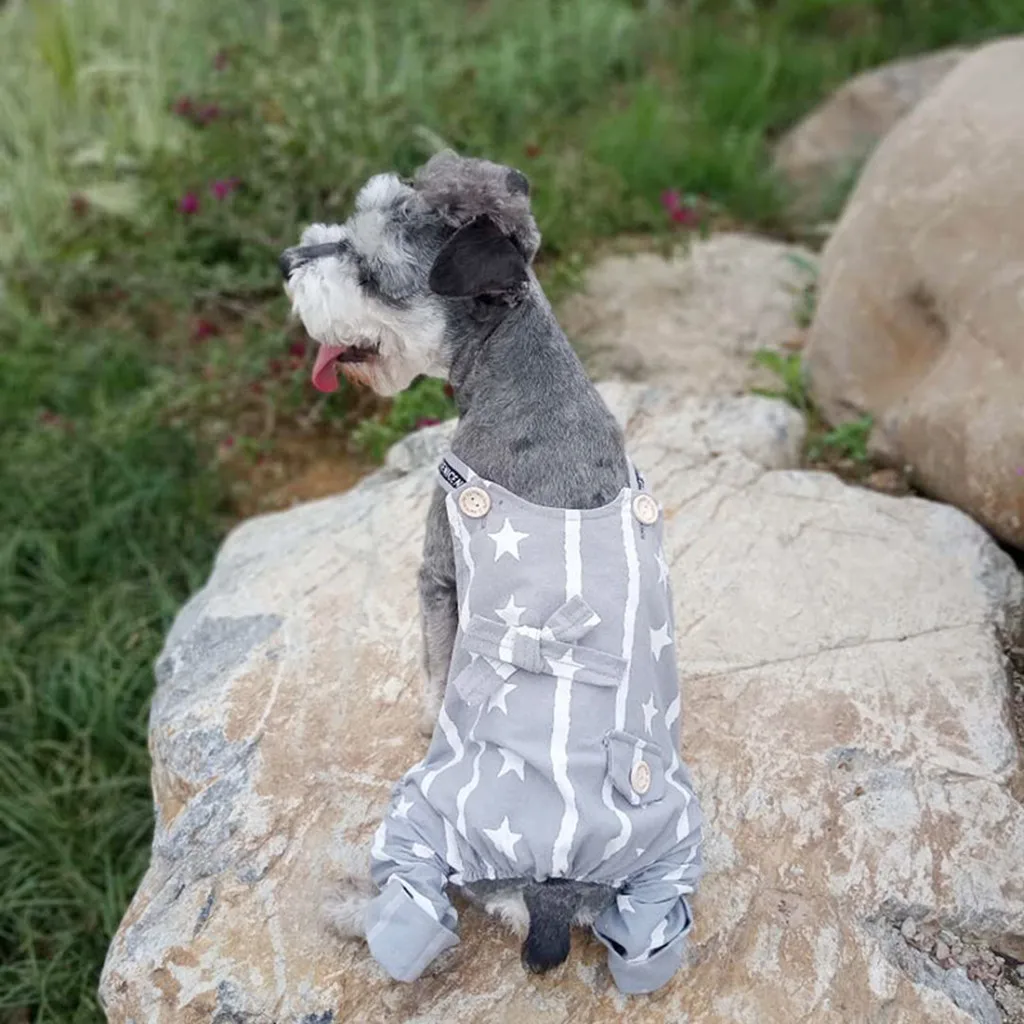 

Dog Jumpsuit Pet Cats Dog Spring And Summer Breathable Cute Star Printed Pet Dog Clothes York Pet Supplies Costume Roupa