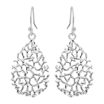 1Pair 2016 Fashion stud earrings Women Teardrop filigree earrings for Bridesmaid jewelry girlfriend Drop Wedding earrings