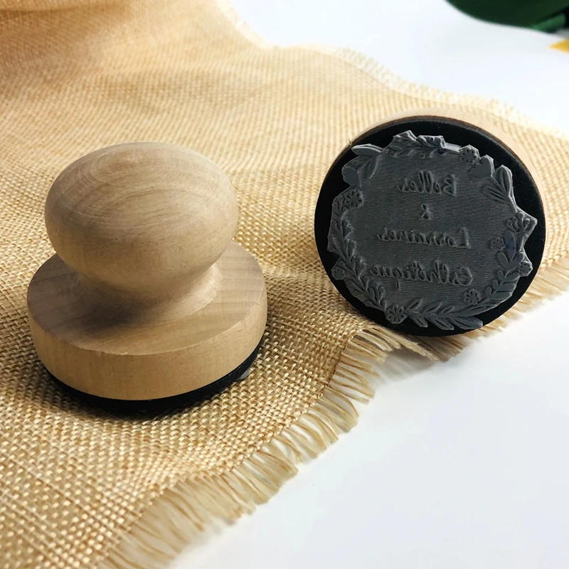  Personalized name and date Custom logo wood weddding stamp seal for Invitation stationery DIY vinta - 32975439819
