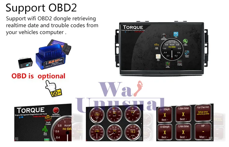 Best WANUSUAL 9 Inch Quad Core 16GB Android 6.0 Car Radio Player for Chrylser 300C OLD With GPS BT 3G Wifi Mirror Link 1024*600 Maps 11
