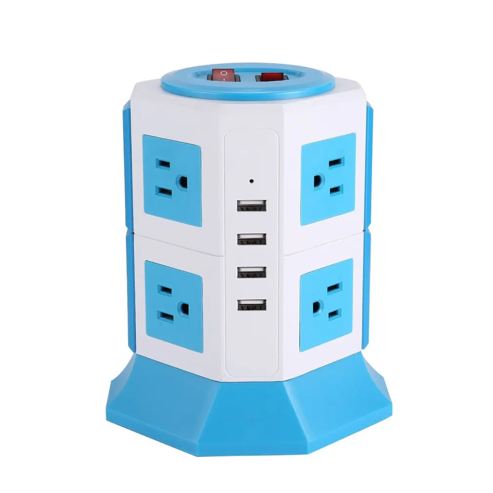 10 полосная Вертикальная смарт башня удлинитель для электросети 4 usb порта адаптер