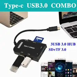 USB3.1 type-C к USB OTG Поддержка карт памяти SD TF считыватель карт OTG SD, комбинированный Повседневный адаптер