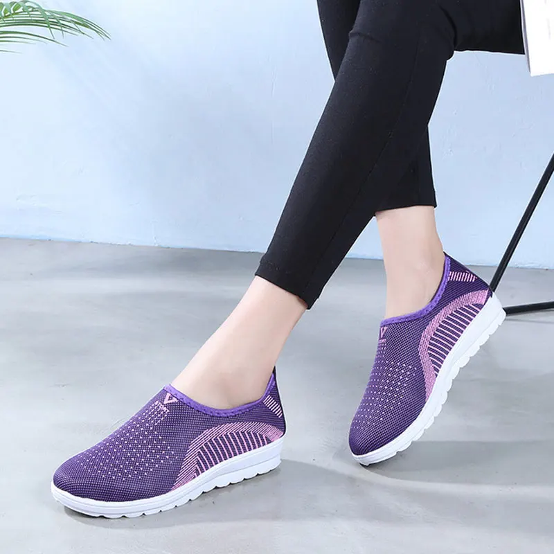 

Spring Ladies Platform Loafers Comfort Breathable Women Flat Casual Shoes Ladies Footwear Women Cotton Sneakers Loafers