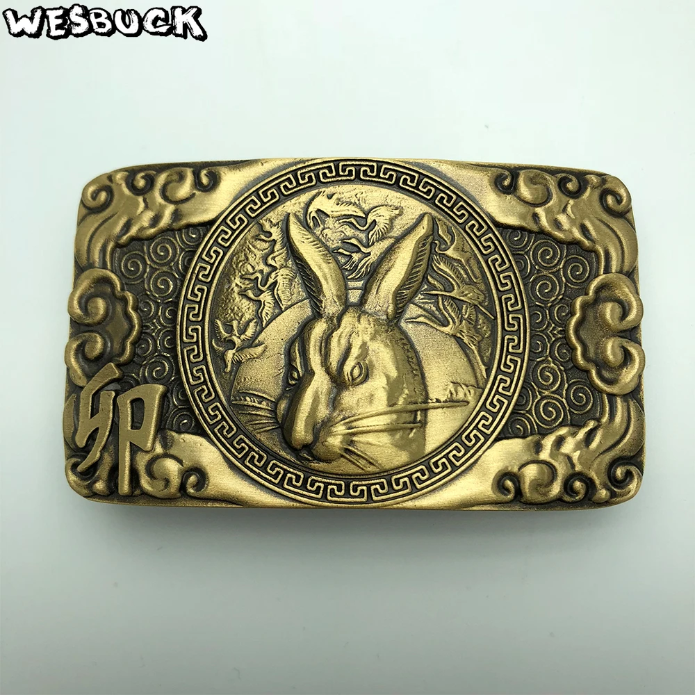 Antique Gold Alloy American Flag Belt Buckle 3D Eagle Head Cowboy Retro Men