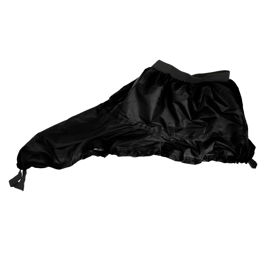 Portable Waterproof Nylon Full Kayak Boat Canoe Spray Skirt Deck Sprayskirt Cover Black
