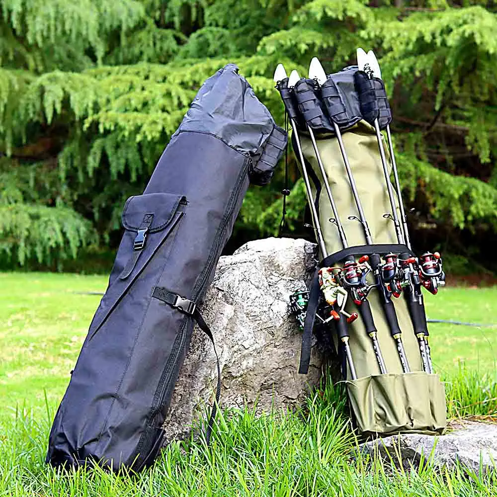 Bolsa de Pesca Mochila para Vara de Pesca Bolsa de Equipamento de Pesca Bolsa de Pescador Multifuncional Dobrável Ferramentas Dor 2 Esporte e Lazer