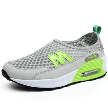 Хорошая Женские туфли-лодочки из сетчатого материала; обувь в стиле Повседневное Увеличение роста tenis feminino летняя дышащая обувь на платформе; Модные женские лоферы слипоны