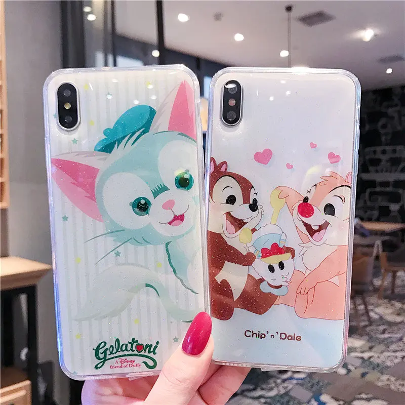 Luxury Cartoon Bling Glitter Conch Shell Phone Cases For Apple iphone Xs max Xr X 6 6s 7 8 Plus Cute Squirril Soft Full Cover |