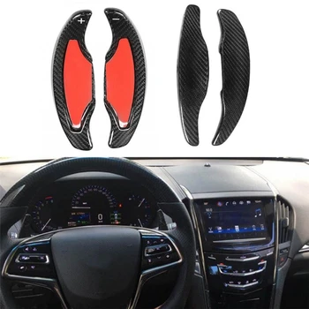 

Car styling for Cadillac ATS for Cadillac ATS-L for Cadillac CT6 Real Carbon Fiber Steering Wheel Shift Paddles Wheel Paddle