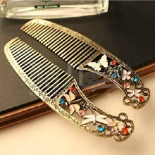 1 шт., специальная Европейская и американская винтажная бижутерия,, расческа со стрекозой CJWD48