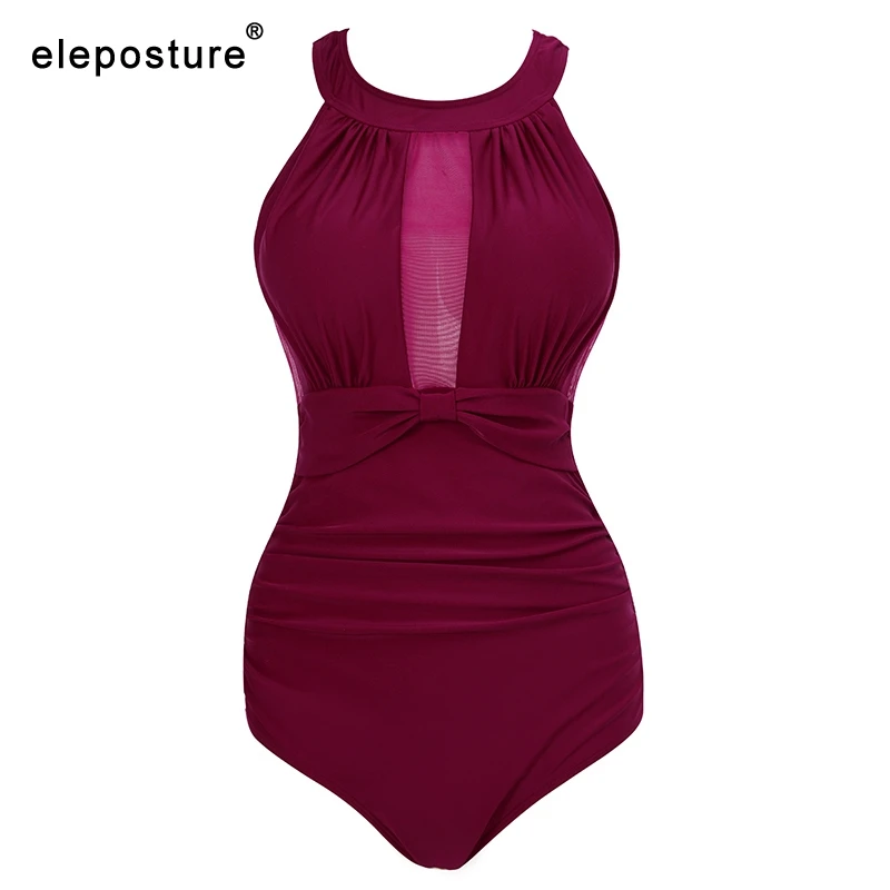 Billige 2020 neue Einteilige Badeanzug Plus Size Bademode Frauen Sexy Mesh Body Monokini Badeanzüge Bademode Schwimmen Anzug Für Frauen