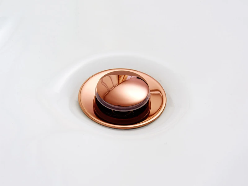 rose gold  basin pop up drain 9