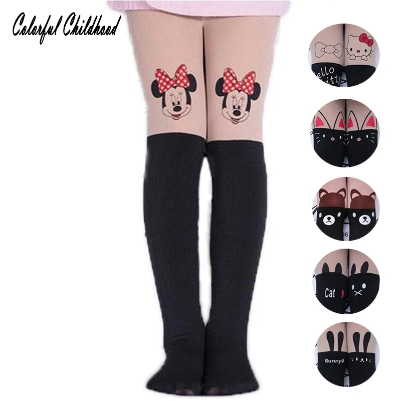 

Spring girls stockings kids Velvet tights Cute Cartoon Cat/bear/Mouse tights baby girls Pantyhose